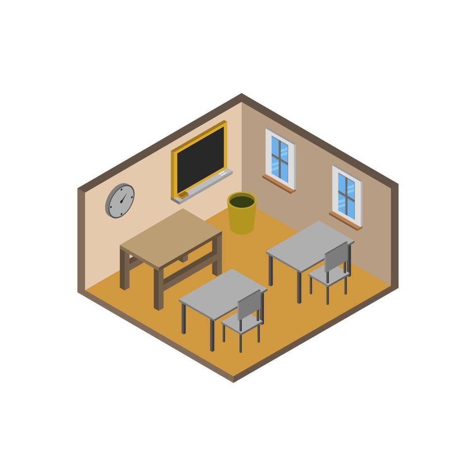 Isometric School Room vector