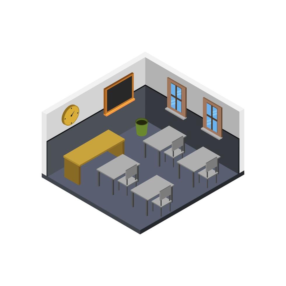 Isometric School Room vector