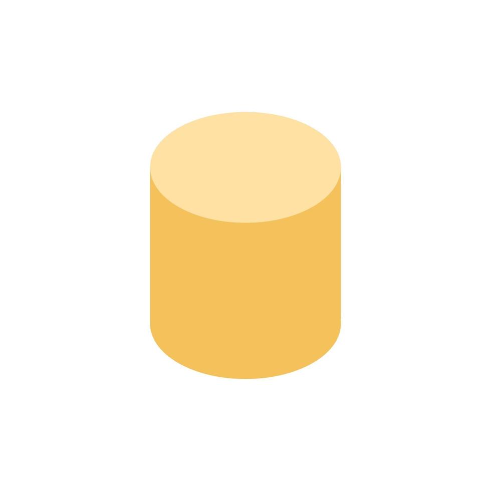 Isometric Pouf On Background vector