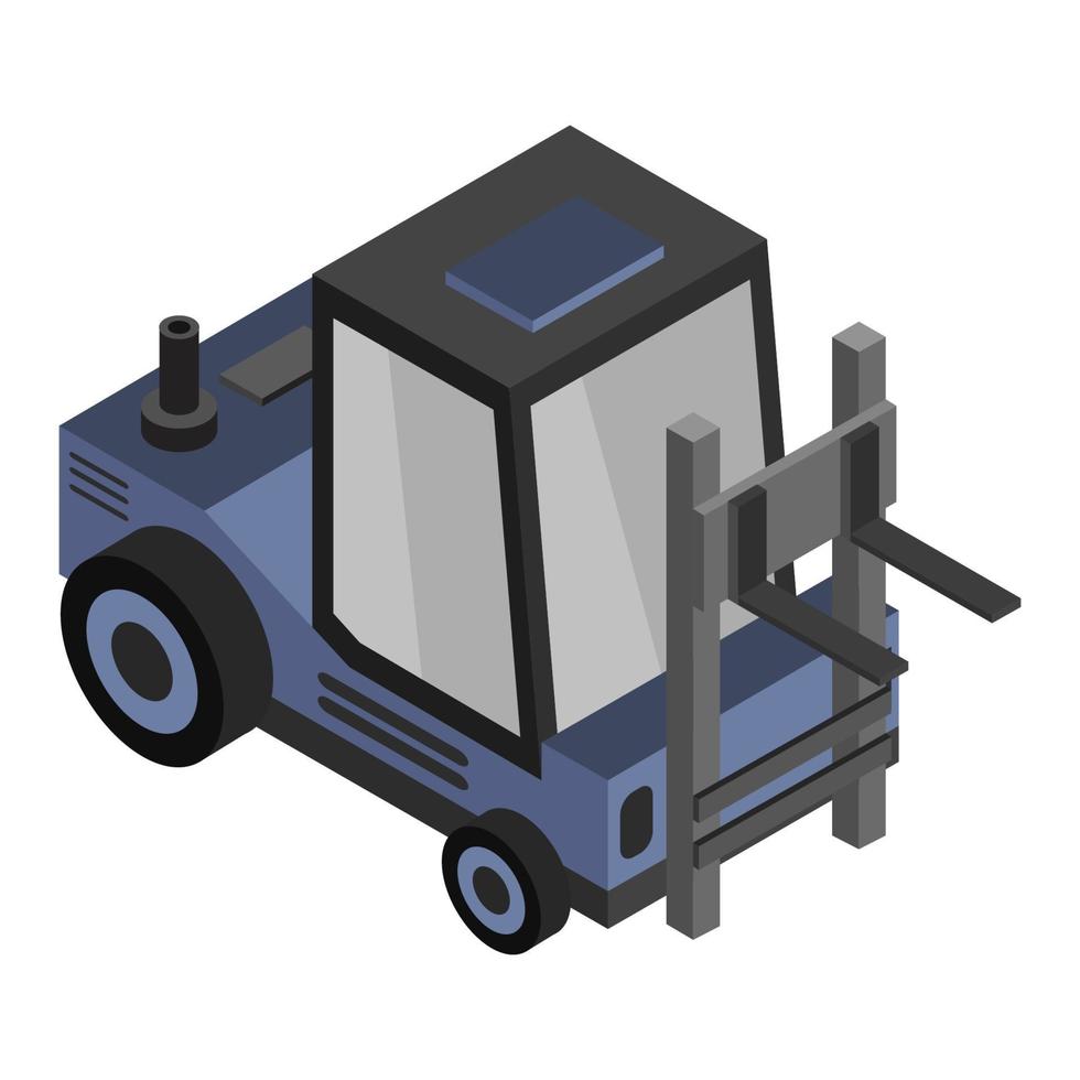 Isometric Forklift On Background vector