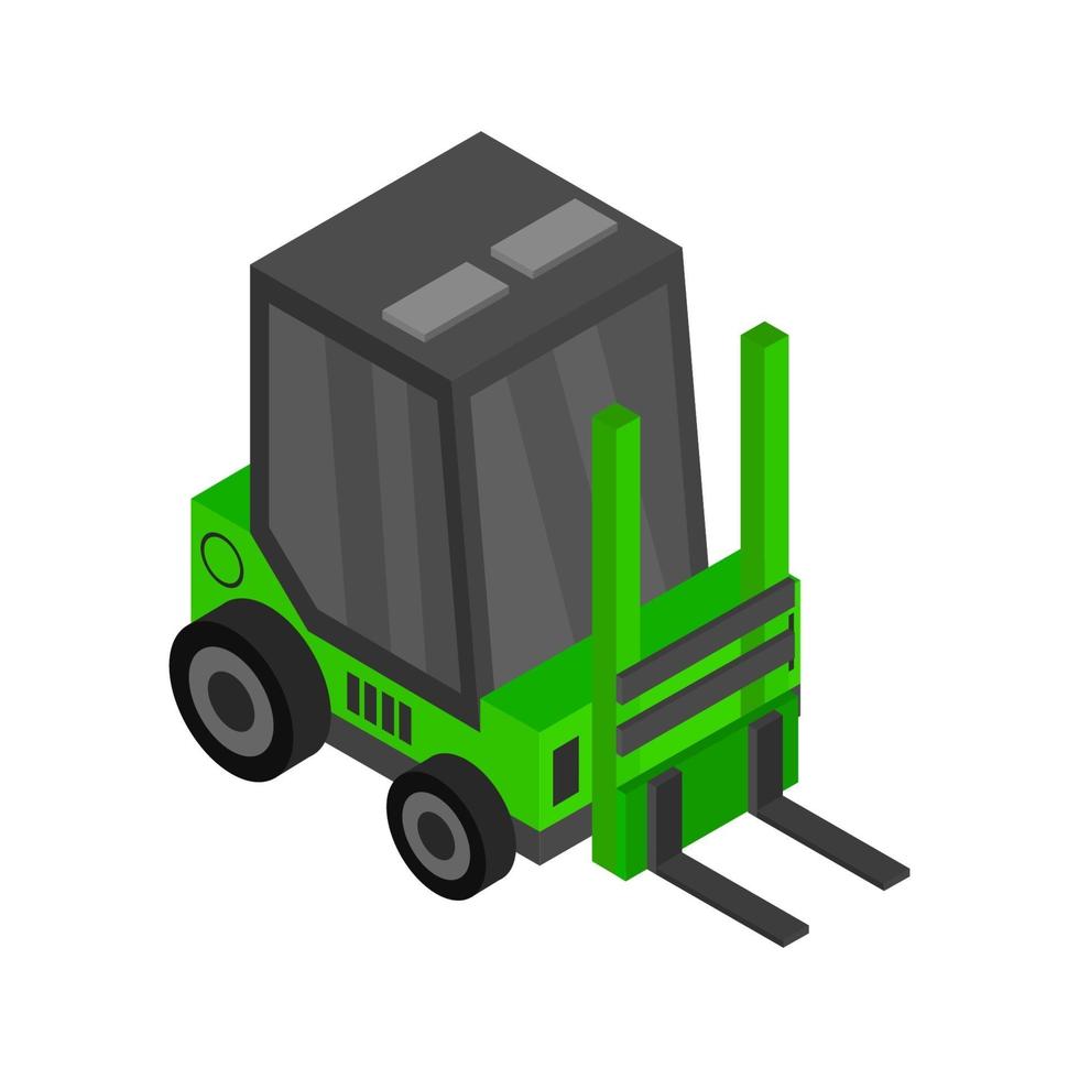 Isometric Forklift On Background vector