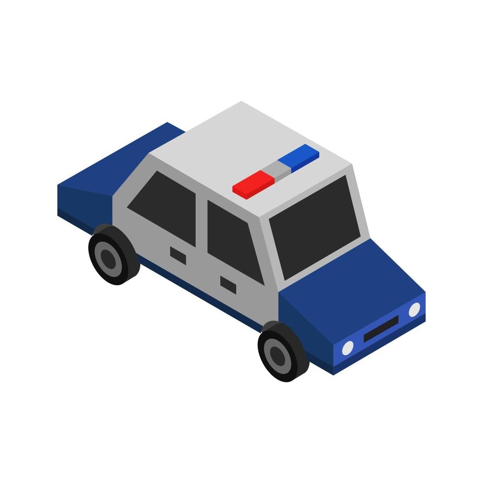 Isometric Police Car On Background vector