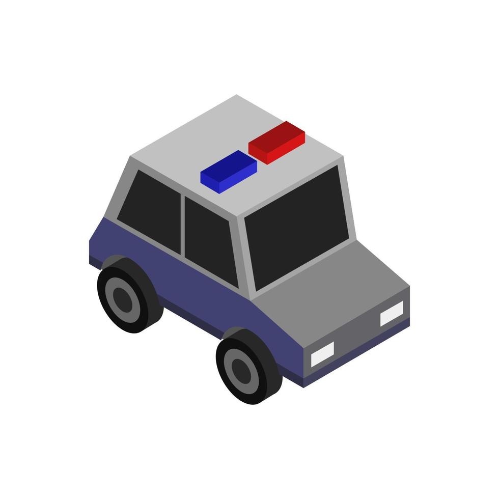 Isometric Police Car On Background vector