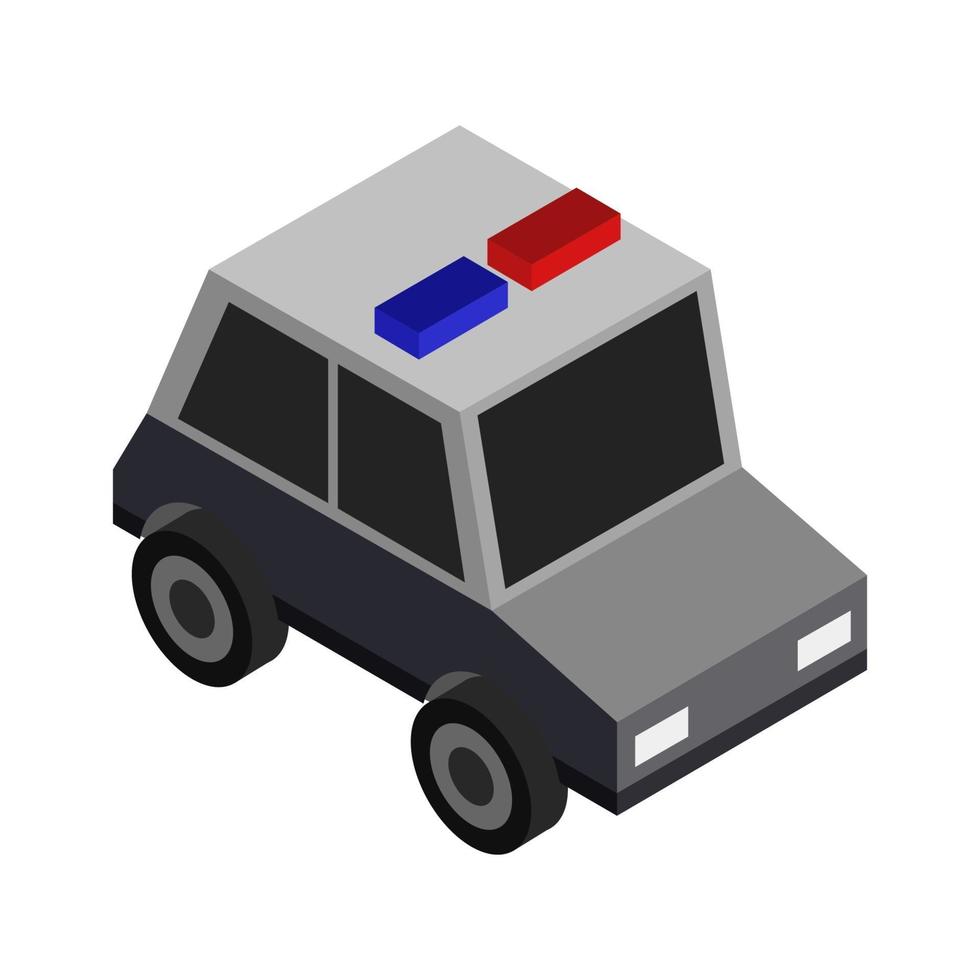 Isometric Police Car On Background vector