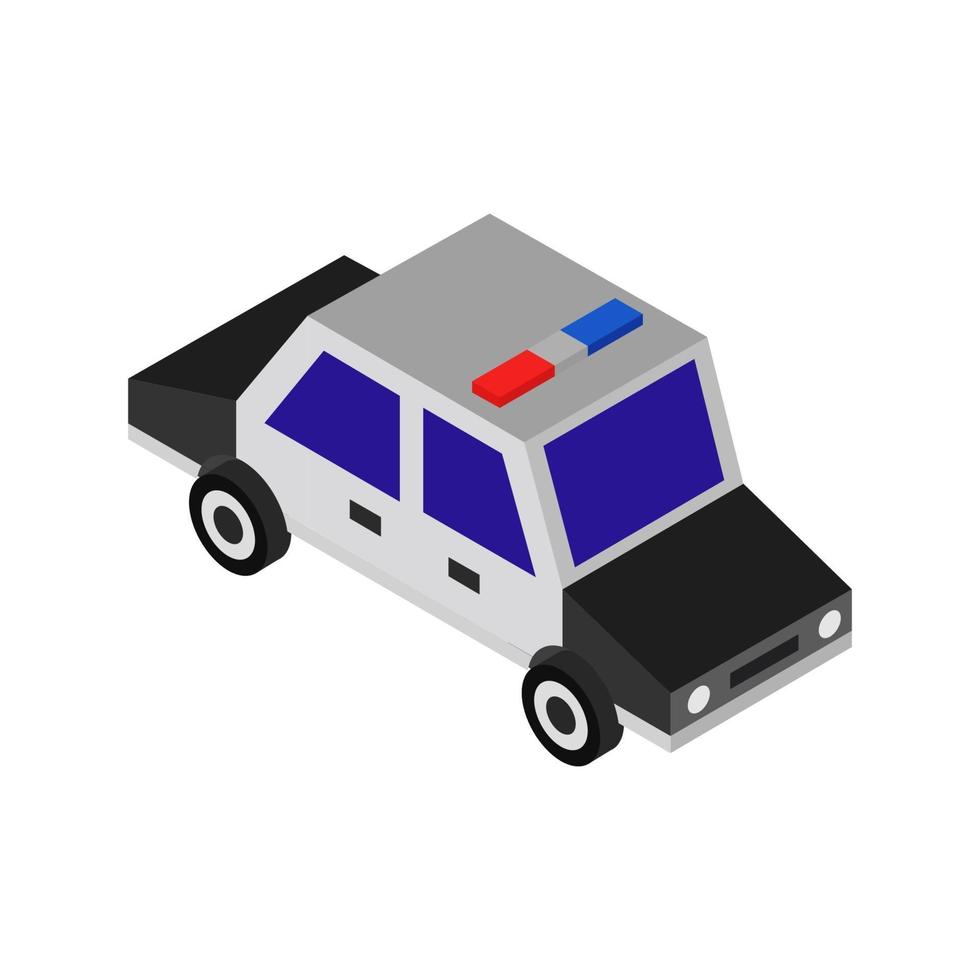 Isometric Police Car On Background vector