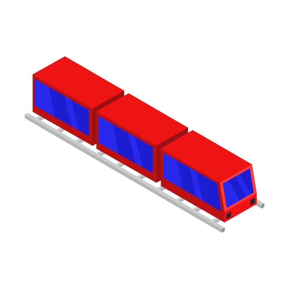 tren isométrico sobre fondo blanco vector