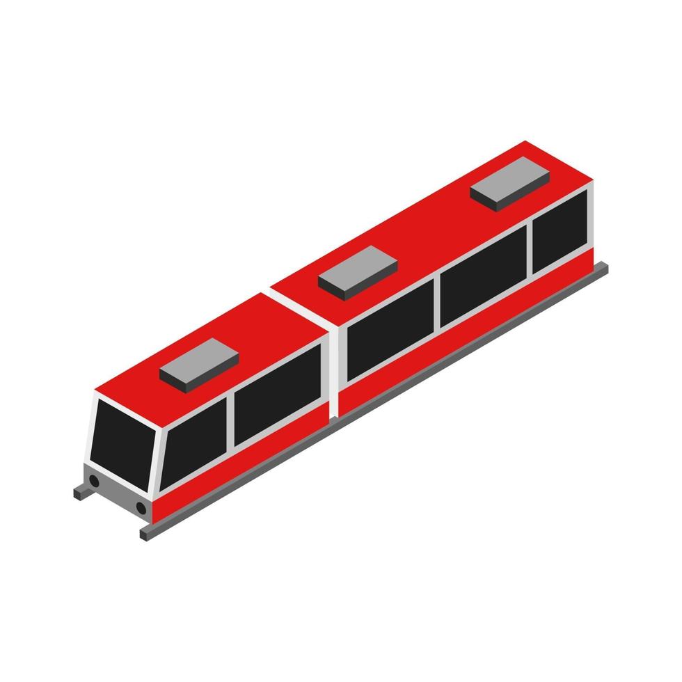 Isometric Train On White Background vector