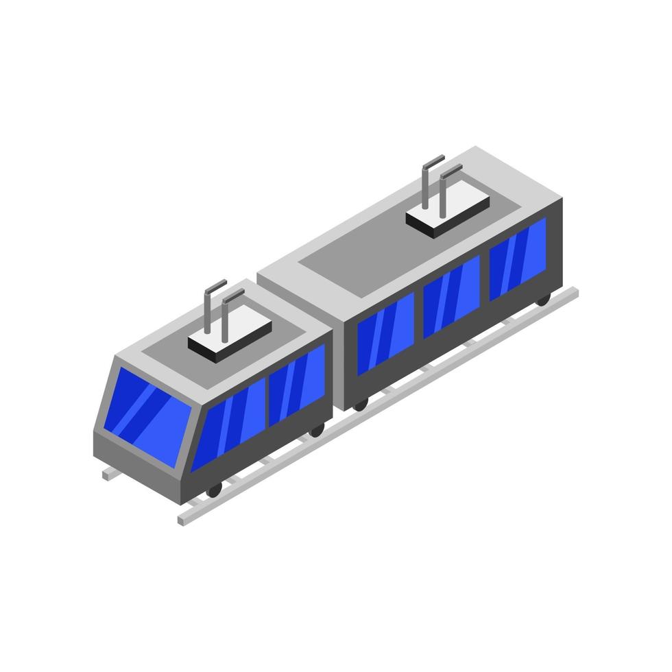 tren isométrico sobre fondo blanco vector