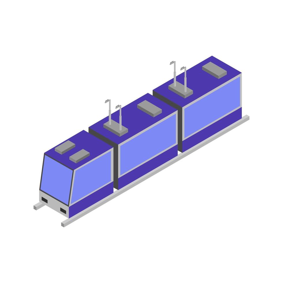 tren isométrico sobre fondo blanco vector