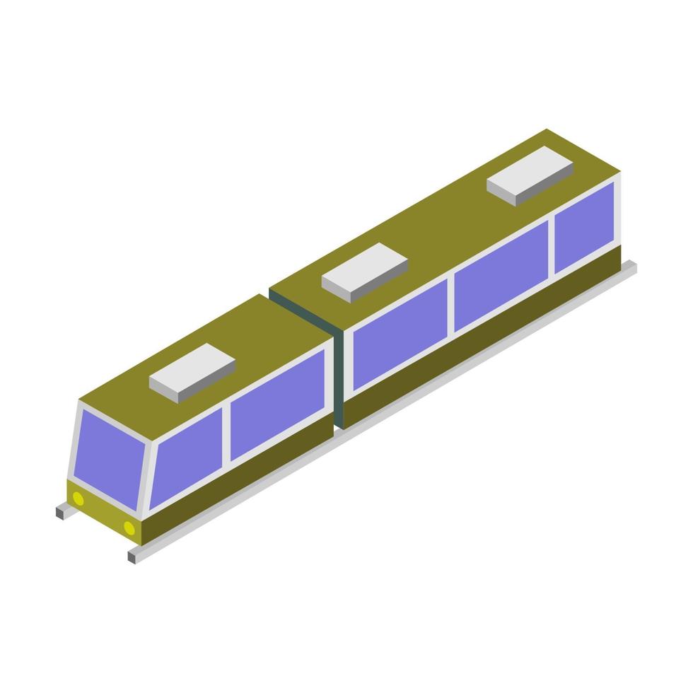 Isometric Train On White Background vector