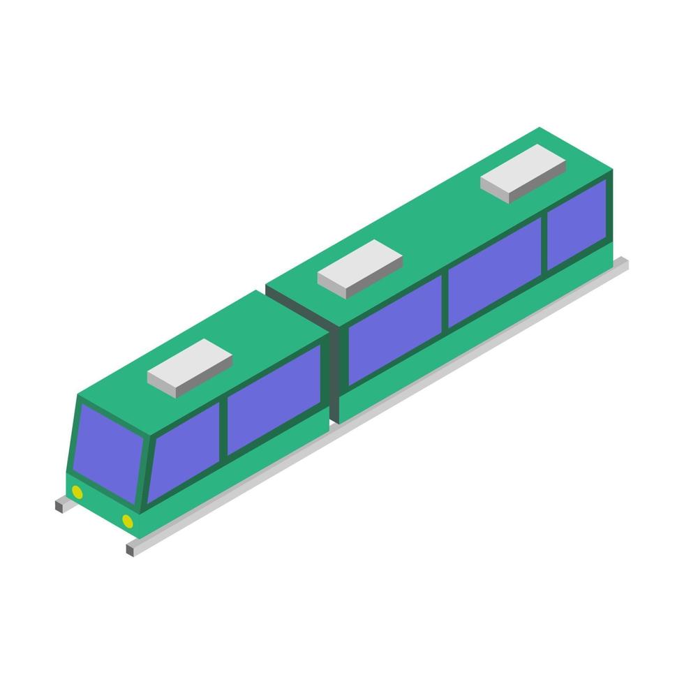 tren isométrico sobre fondo blanco vector