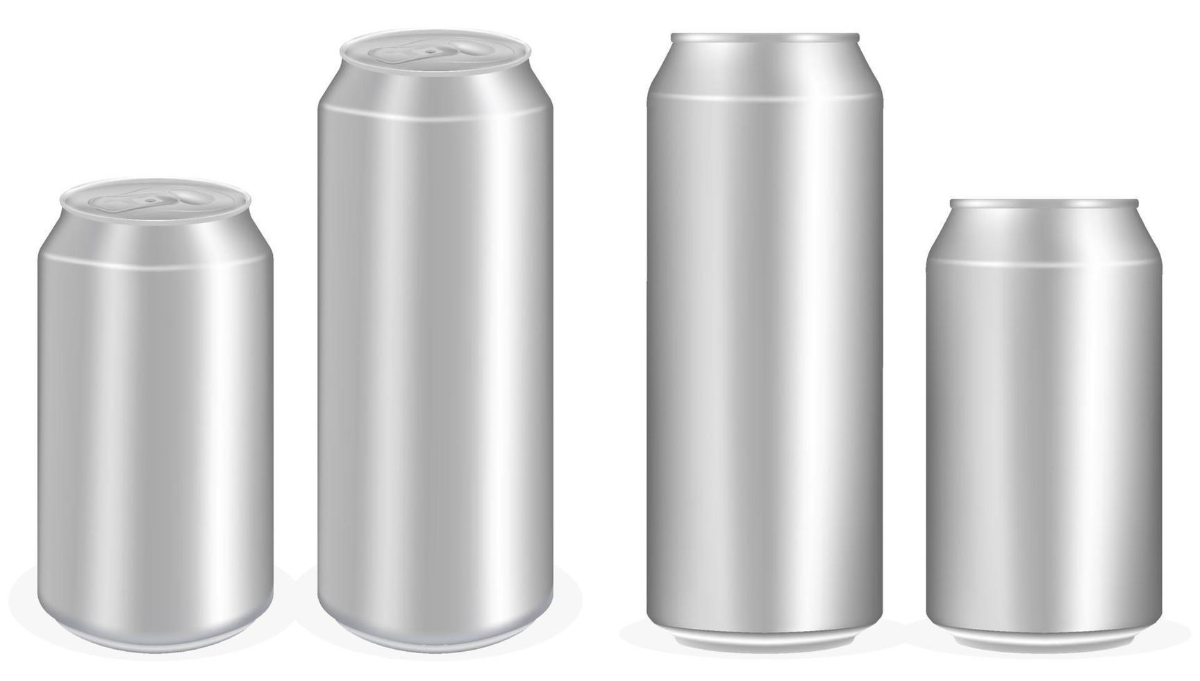 vector de latas de refresco de aluminio