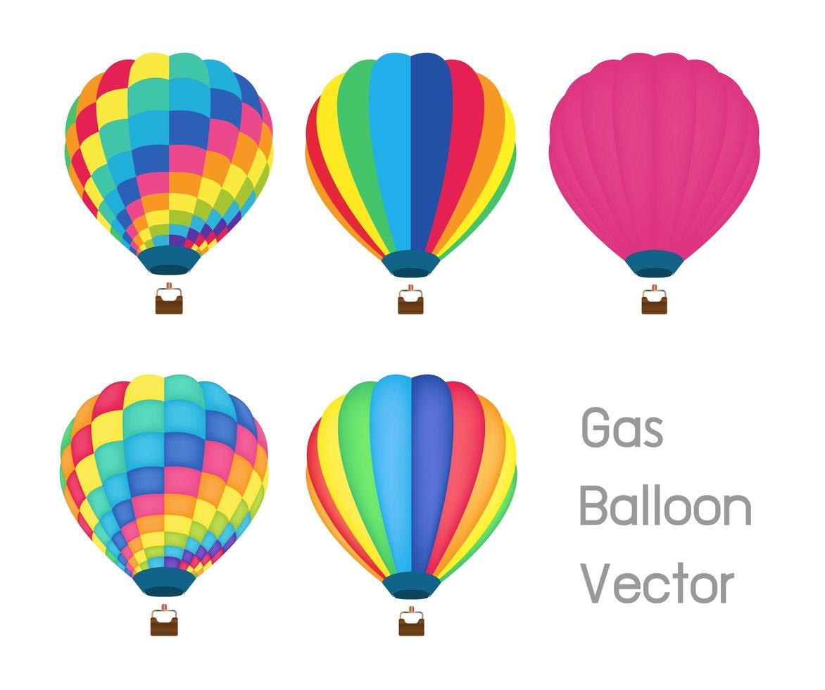 Colorful gas balloons vector