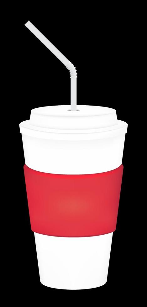 a blank soft drink cup vector