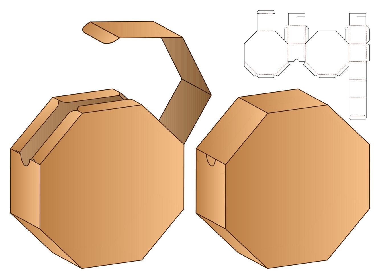 WebBox packaging die cut template design. 3d mock-up vector
