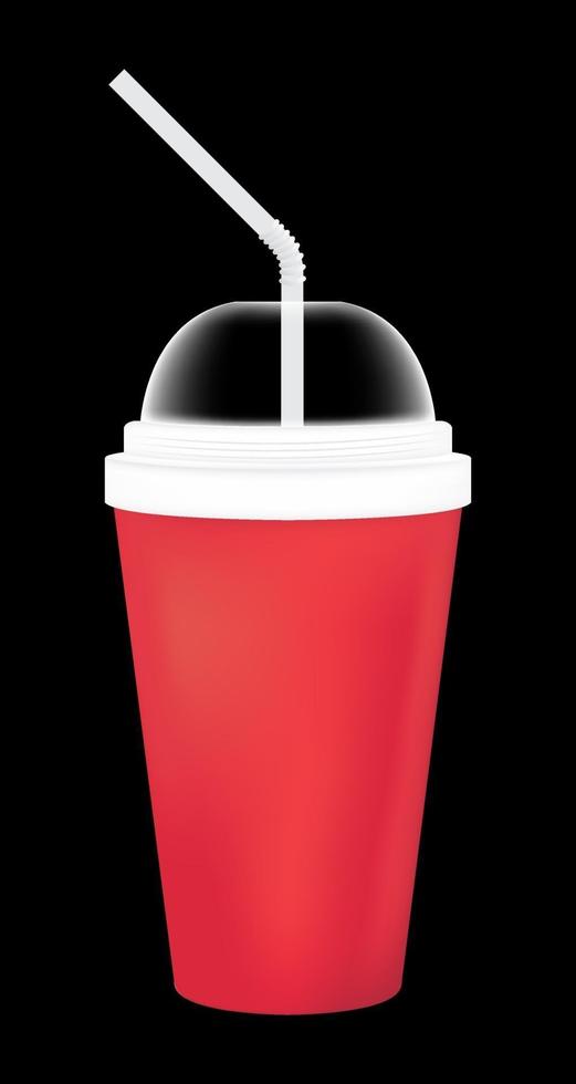 a blank soft drink cup vector