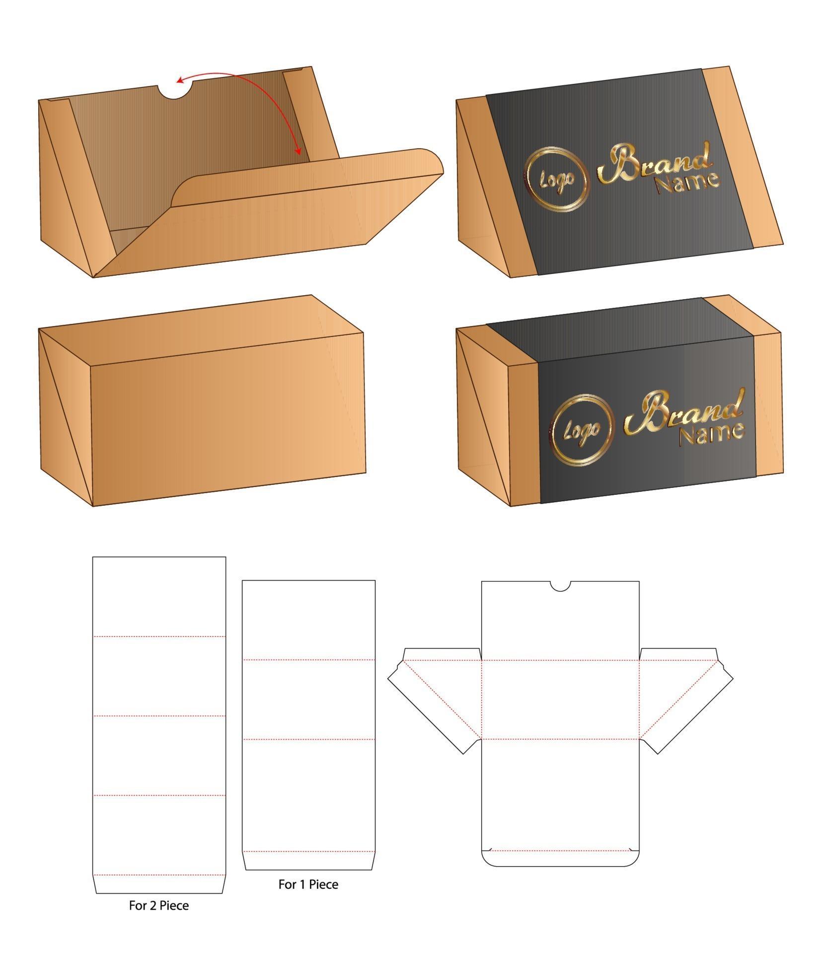 Box packaging die cut template design. 3d mock-up 2287471 Vector Art at ...