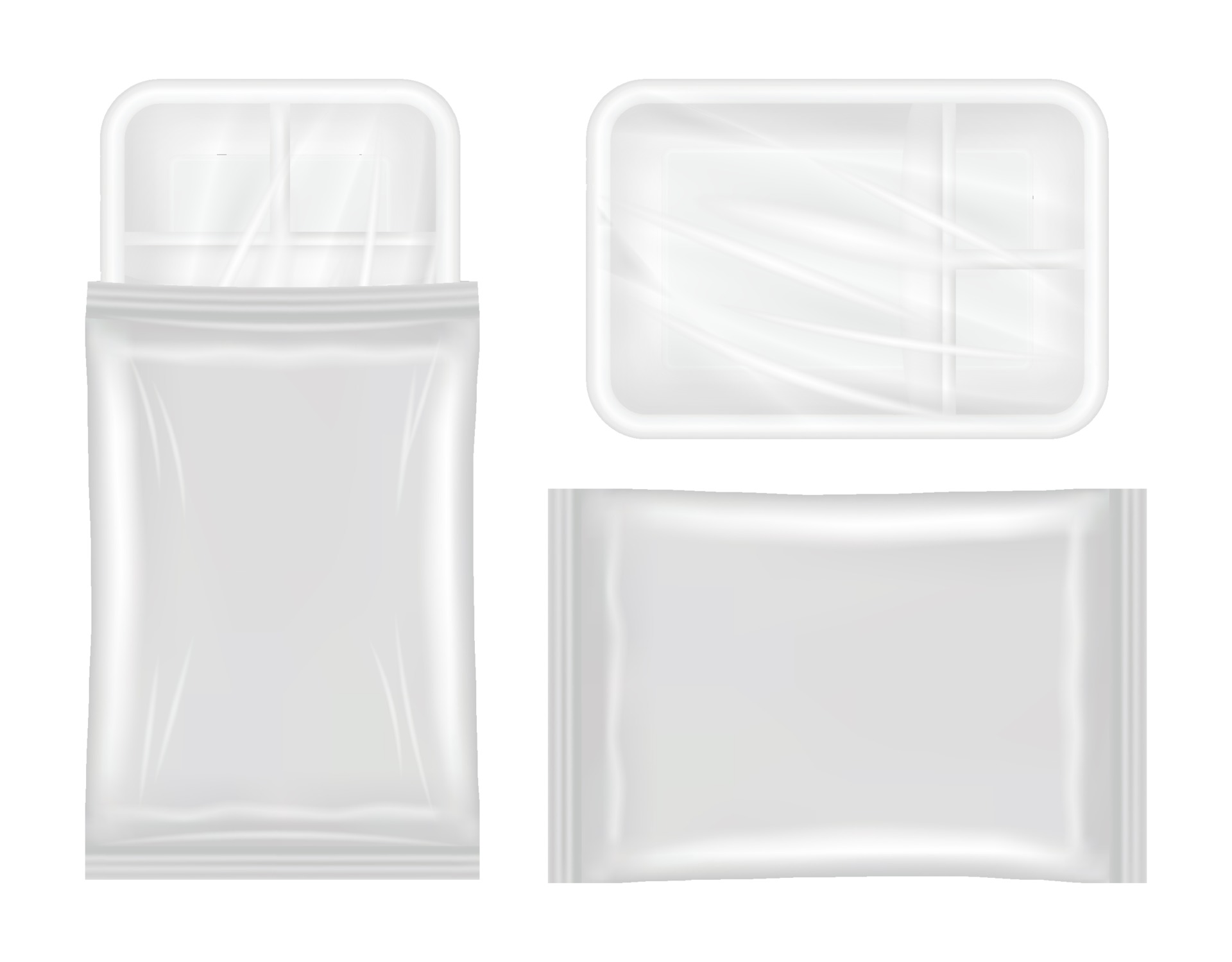 Download Top View Of White Polystyrene And Plastic Packaging Mockup 2287482 Vector Art At Vecteezy