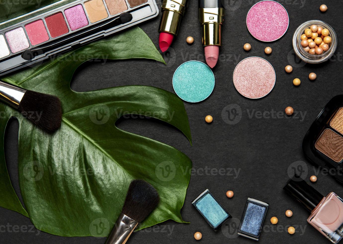 Cosmetics with a leaf photo