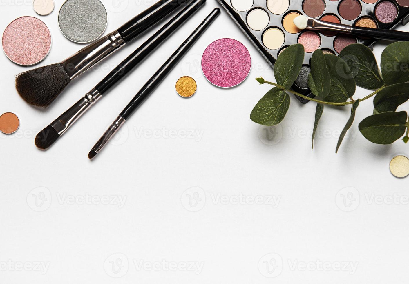 Set of cosmetics with copy space photo