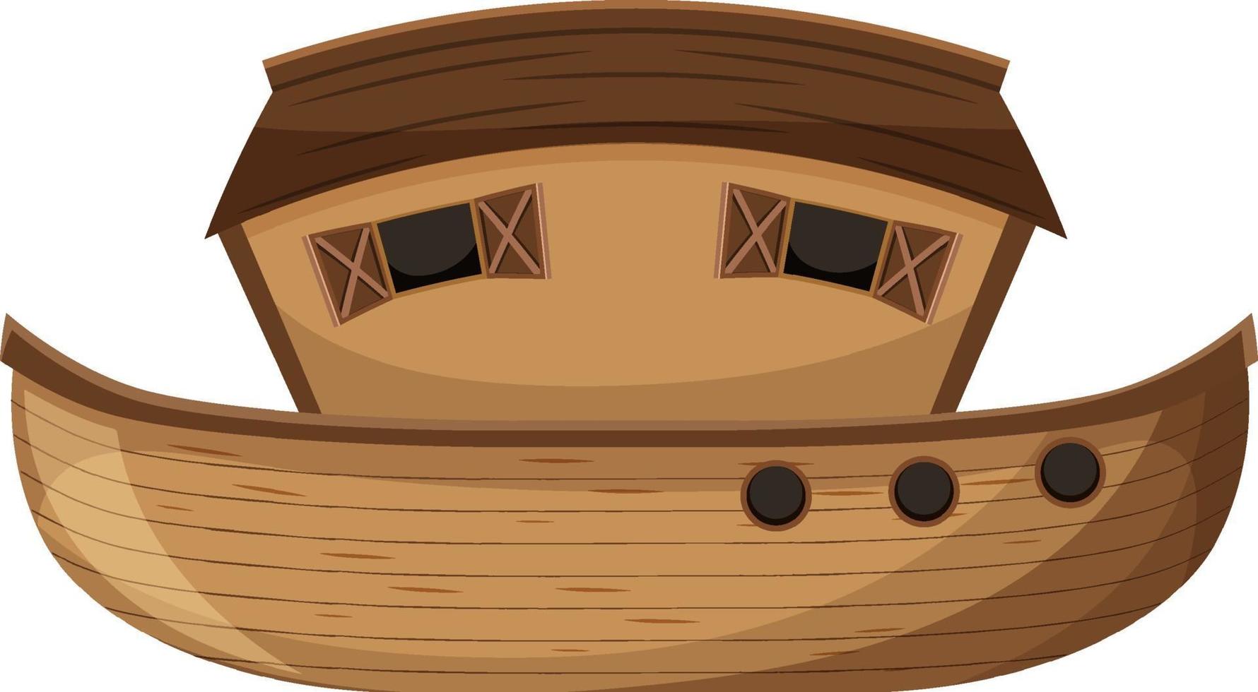 Blank Noah Ark cartoon style isolated vector