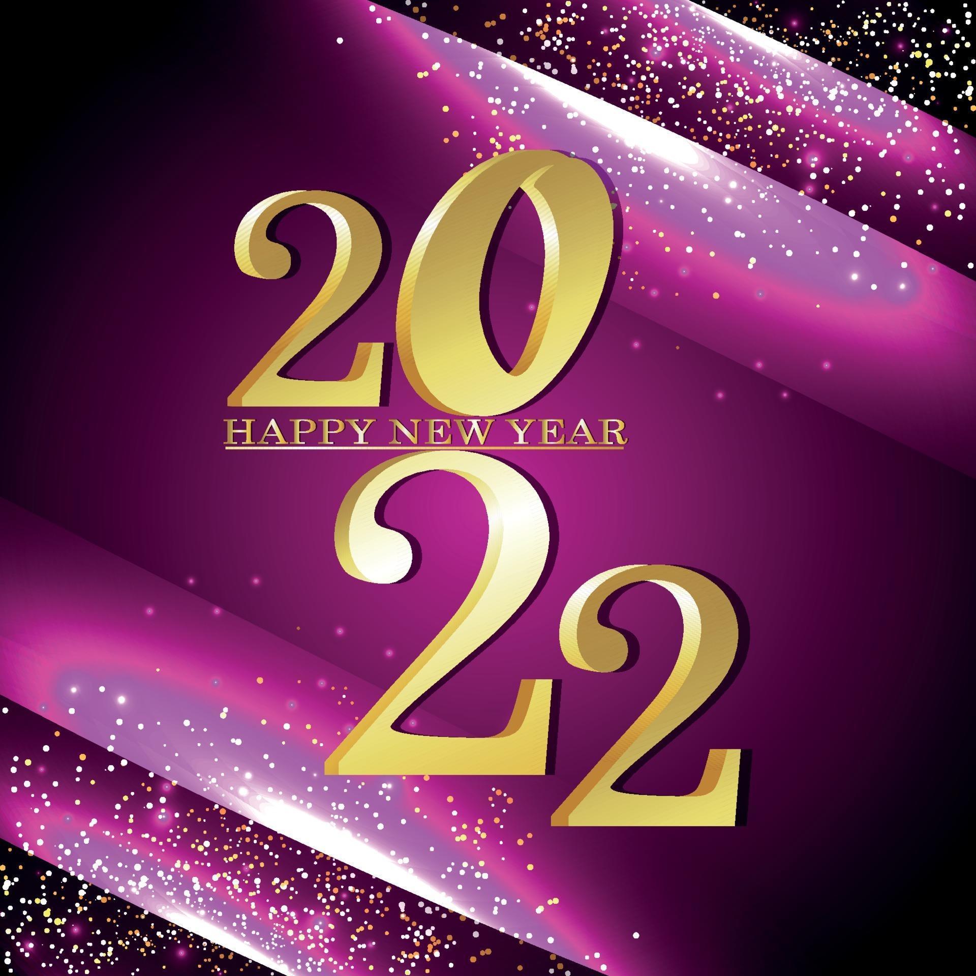 Happy New Year 2022 Purple