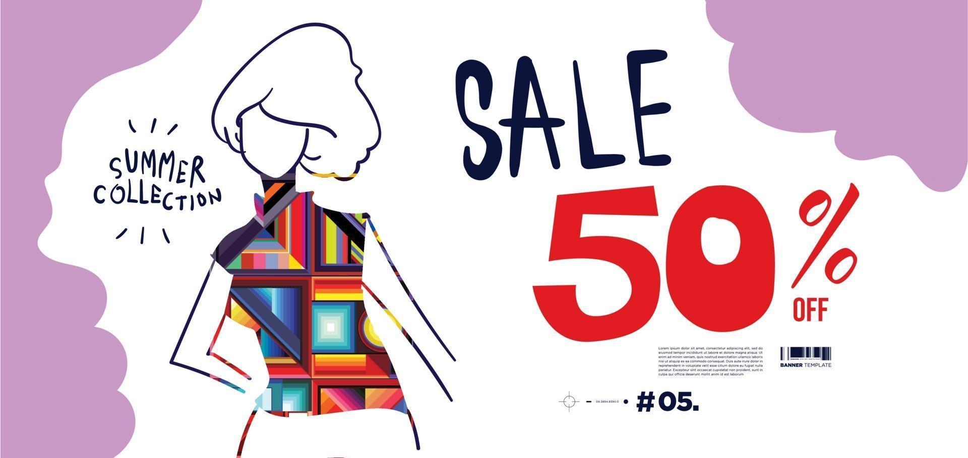 Vector women in fashion banner sale discount