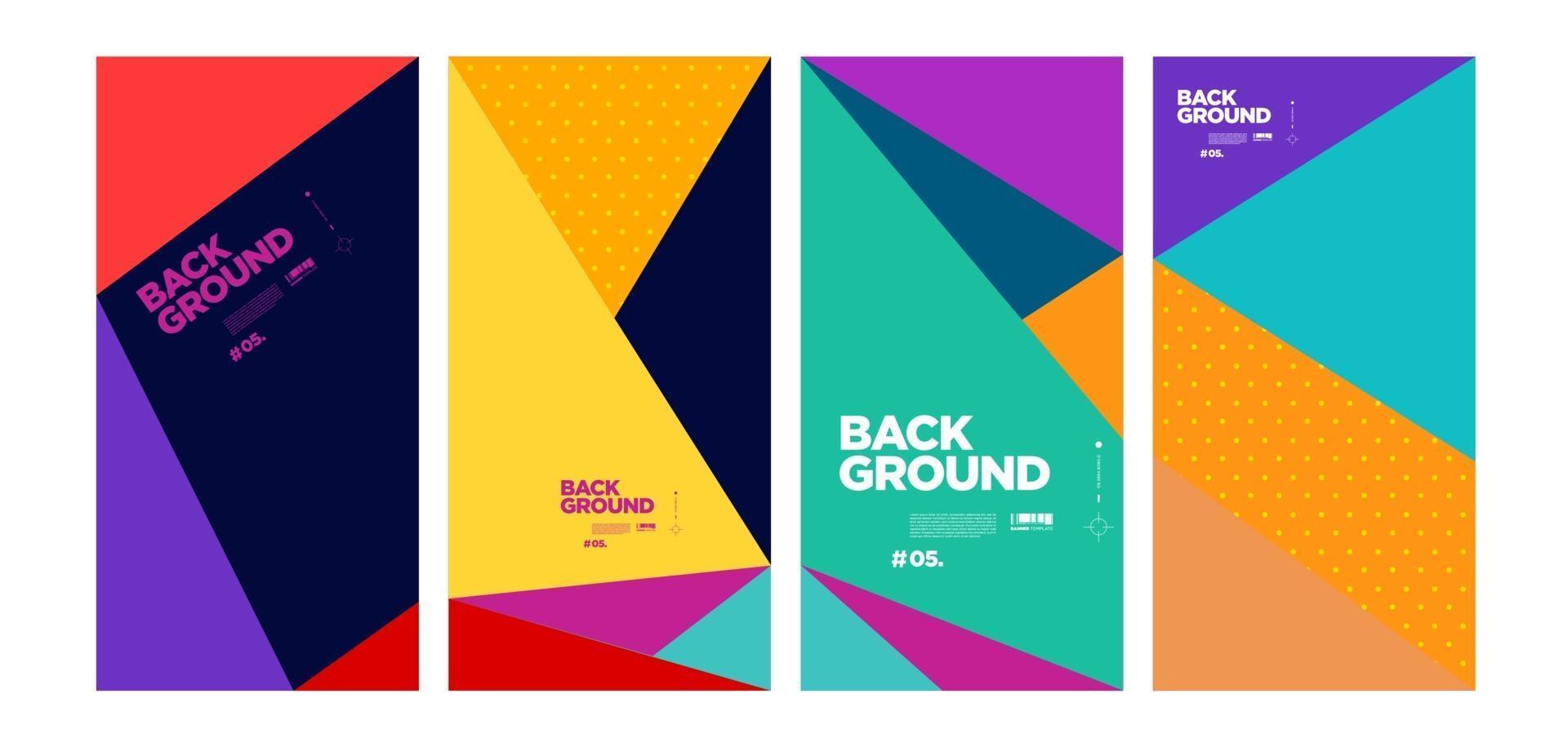Colorful abstract background poster template vector