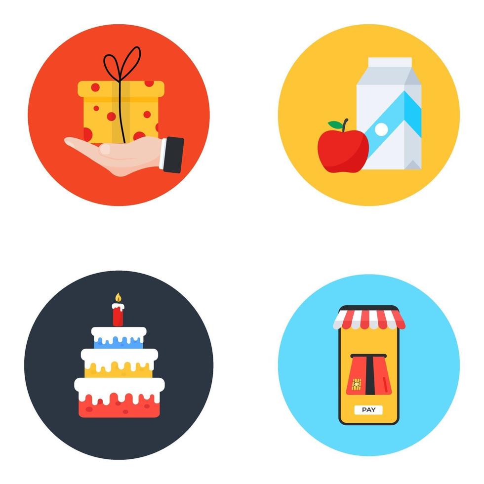 Shopping and Food vector