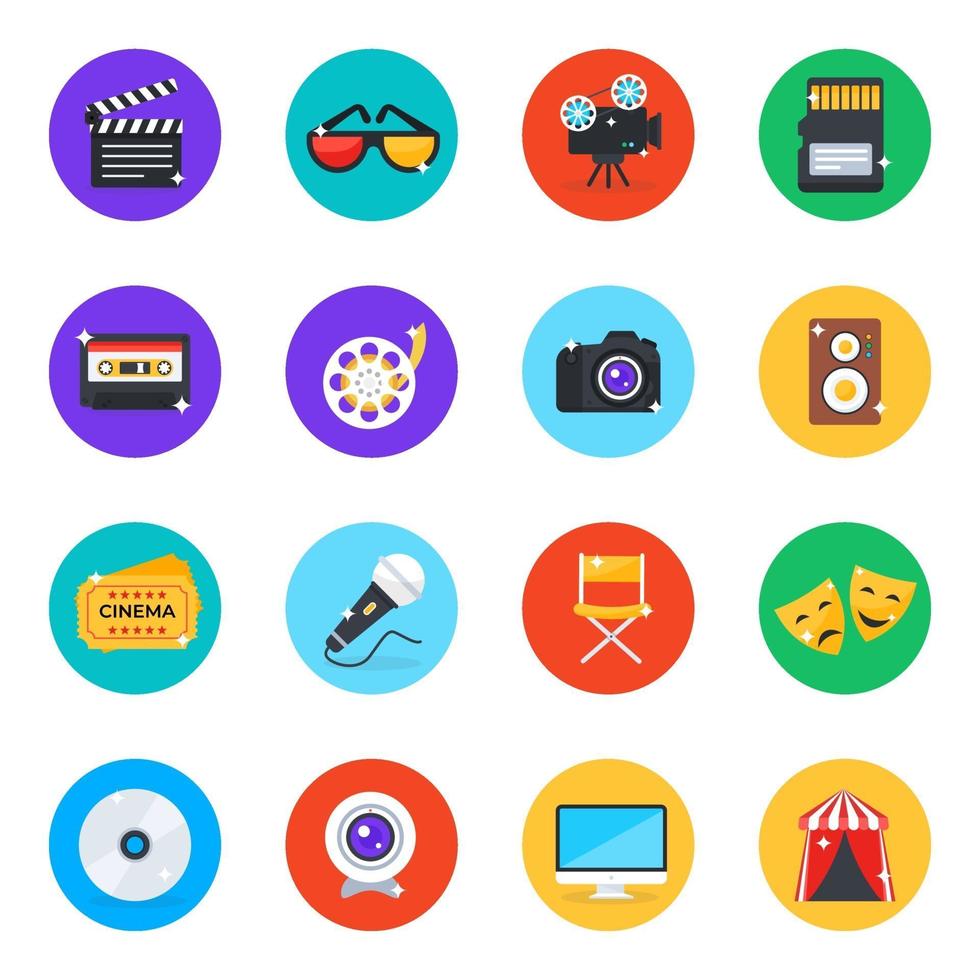 Entertainment And Media Elements vector