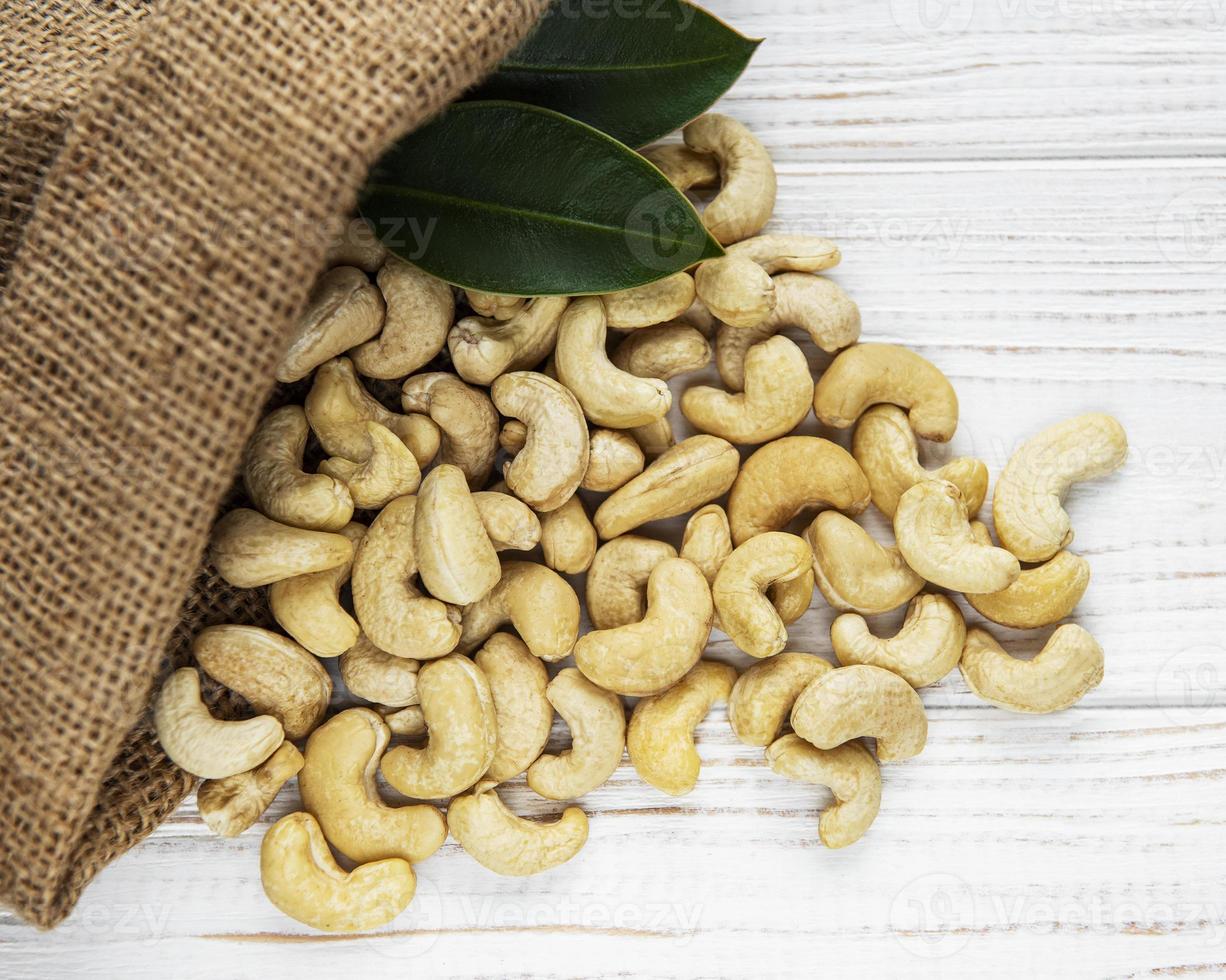 Bag of cashew nuts photo