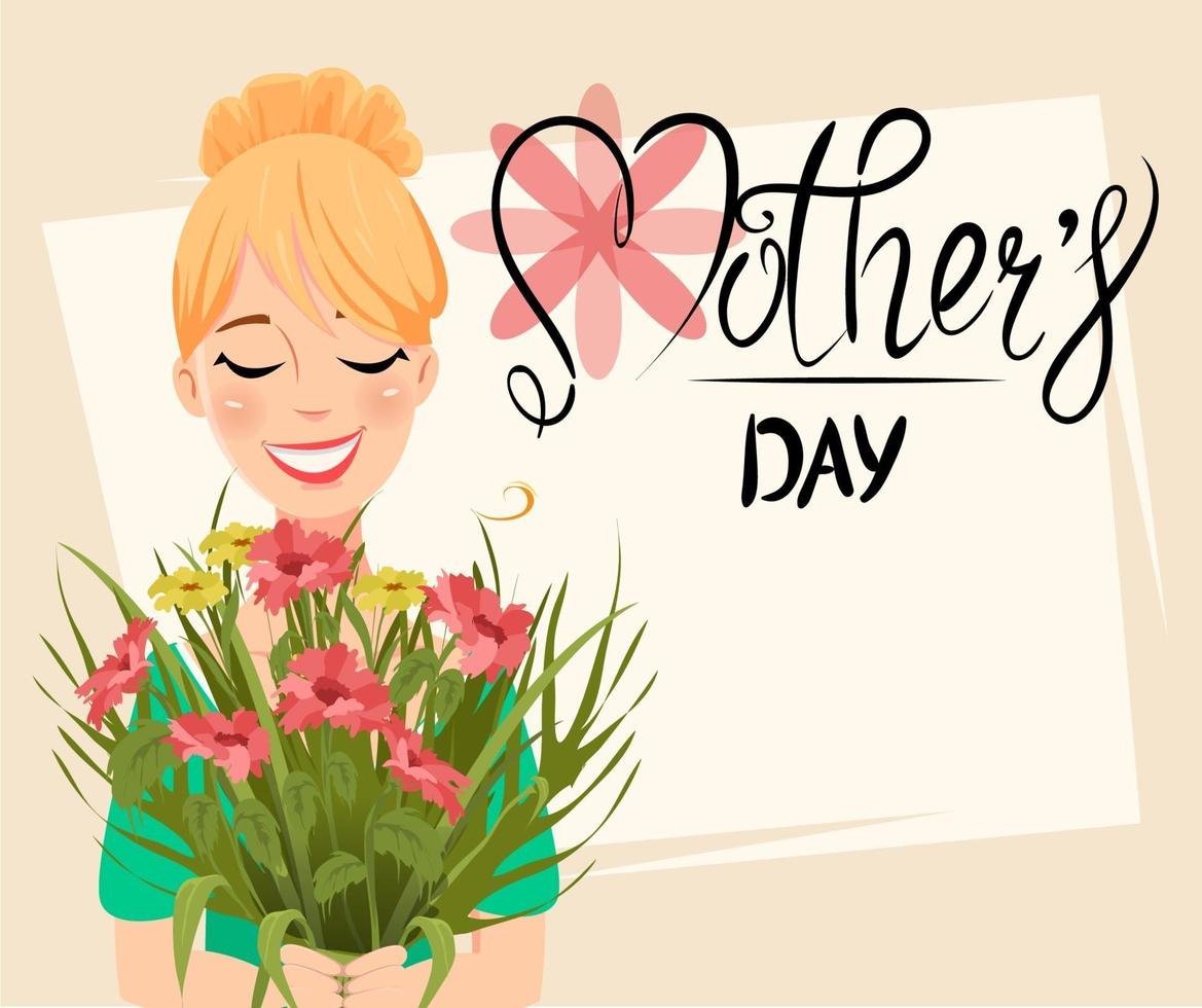 Mother's day greeting card. vector