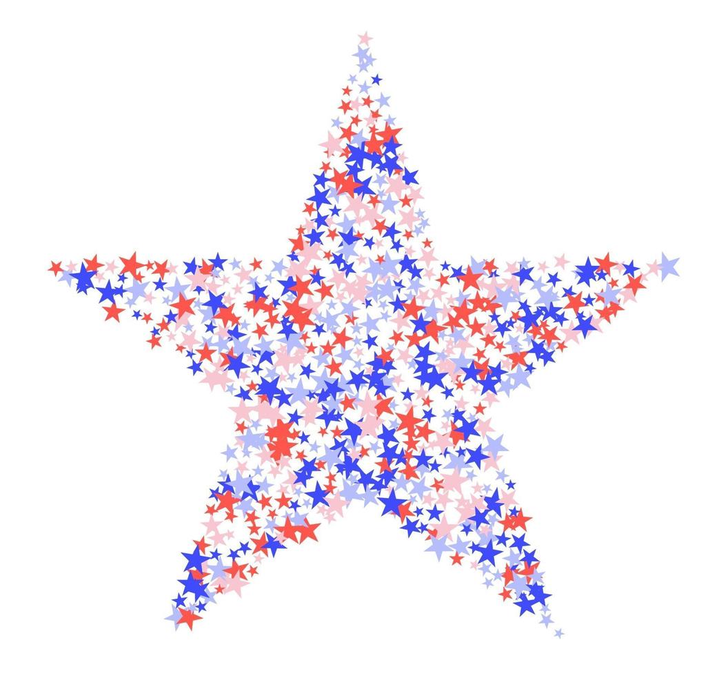 4 de julio patrón hecho de estrellas vector