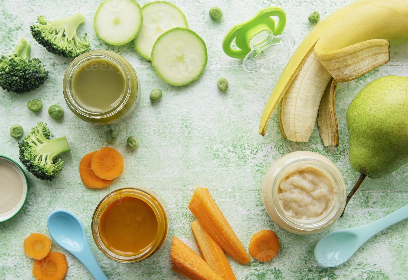 Frame of fresh veggies and juice photo