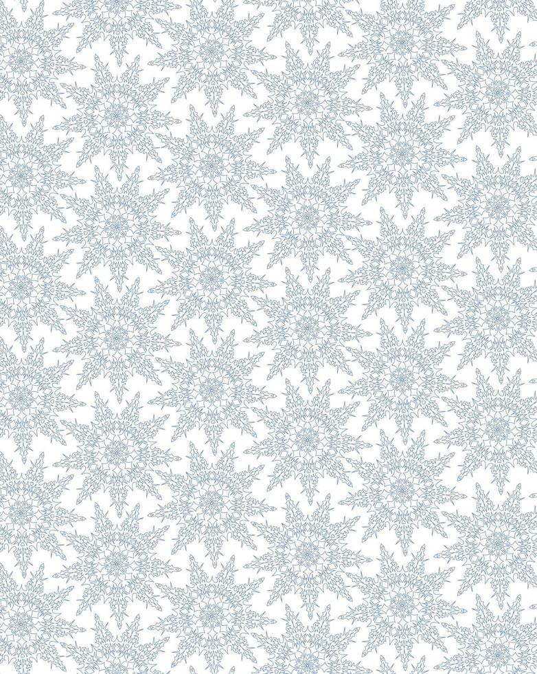 nieve de patrones sin fisuras, copos de nieve de vacaciones de invierno fondo estacional ornamental. vector