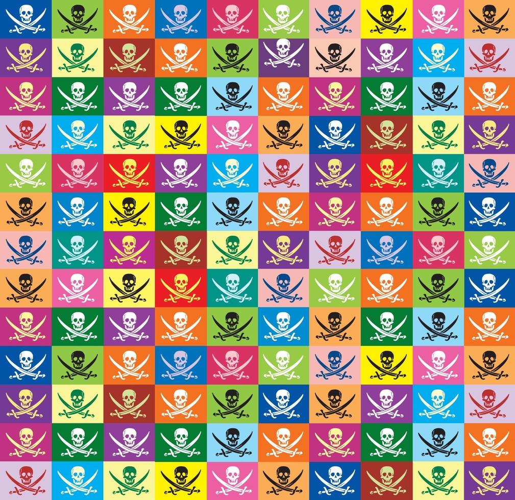 pirate flag with skull backgroundr. vector