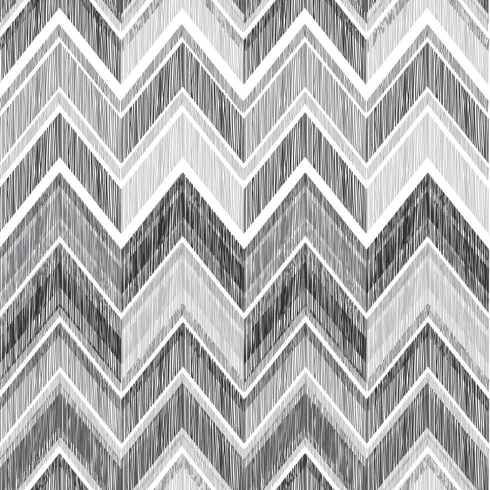 Abstract geometric seamless pattern. Fabric doodle zig zag line ornament. Zigzag pencil drawing background vector