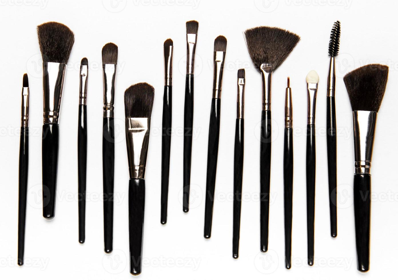 Set of makeup brushes photo