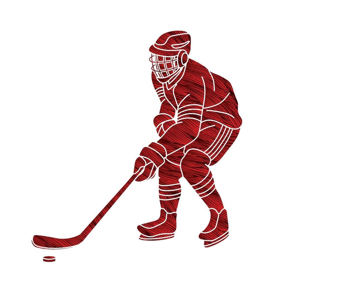 Ice Hockey Player Action vector