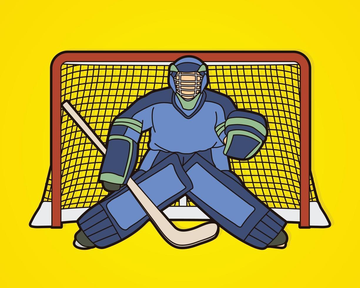 Ice Hockey Player Goalkeeper vector