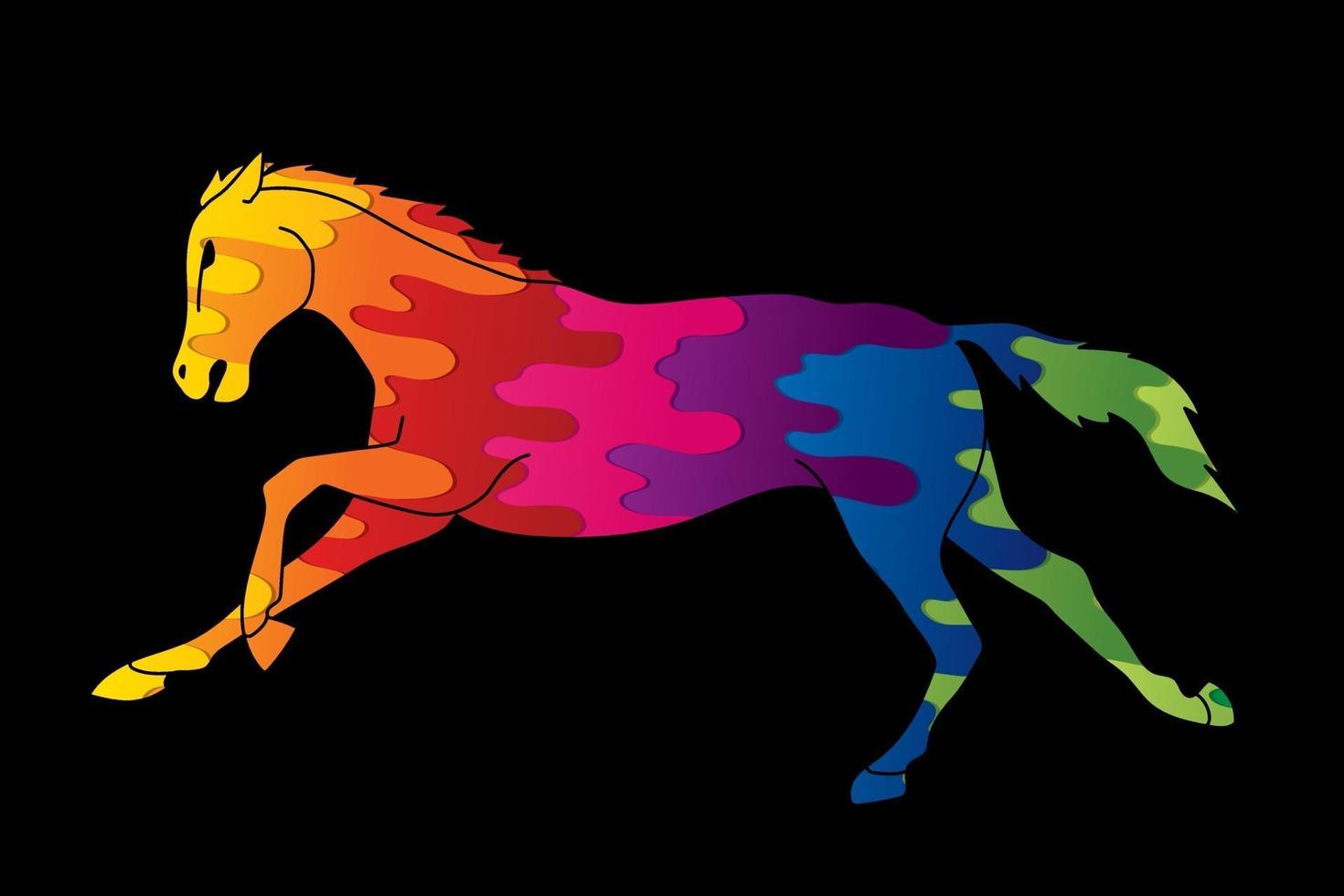 Abstract Horse Running vector