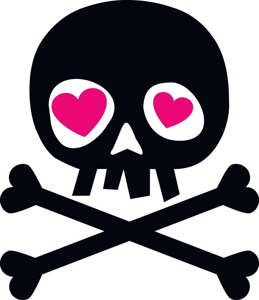 Valentines day skull with heart, grunge vintage design t shirts vector