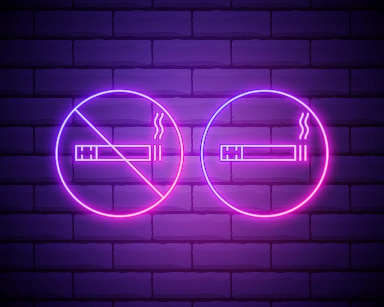 No smoking neon sign. 7533699 Vector Art at Vecteezy