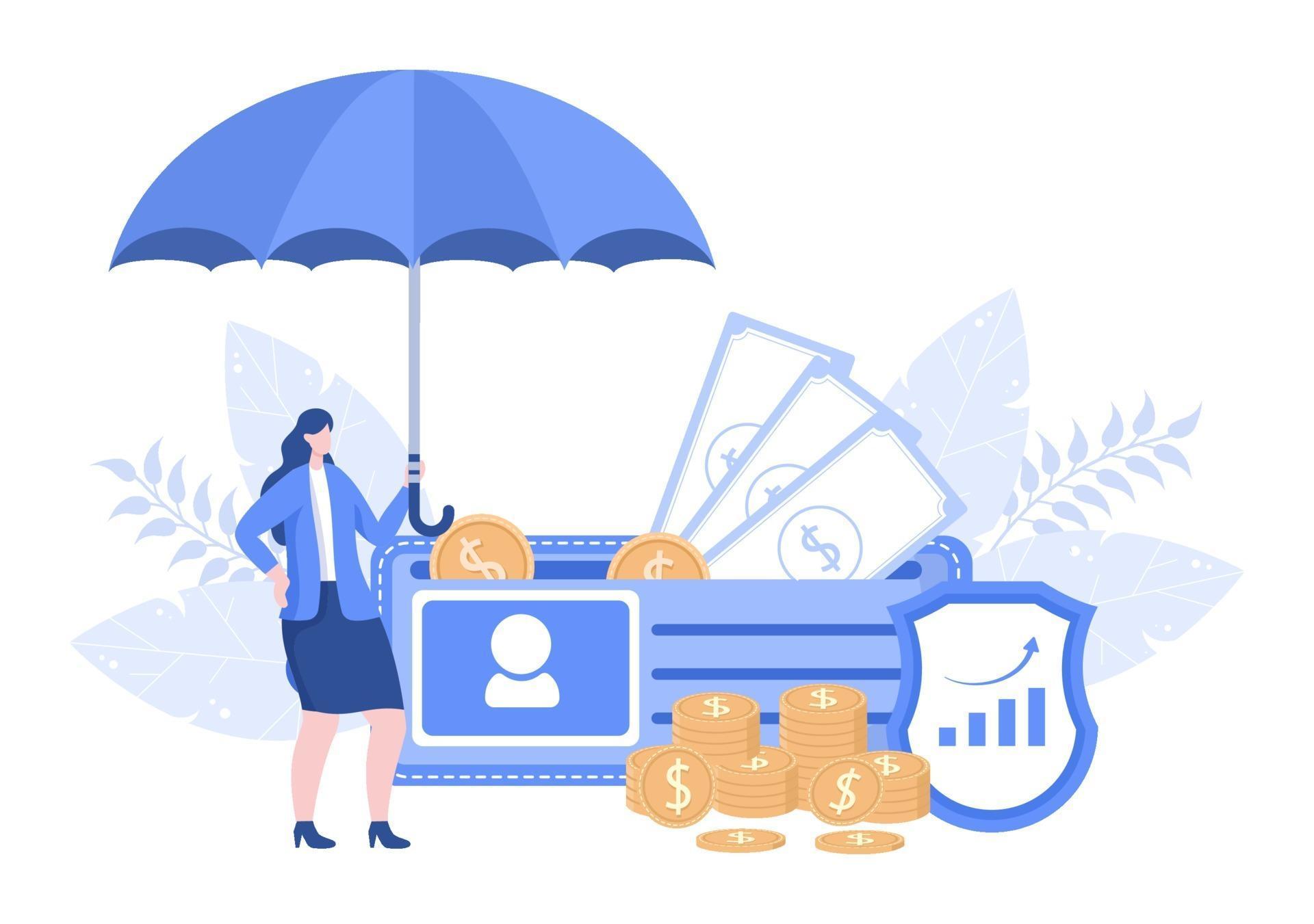 Your Client Wants Both Protection And Savings From The Insurance Investment Insurance Illustration for Business with Money Protection