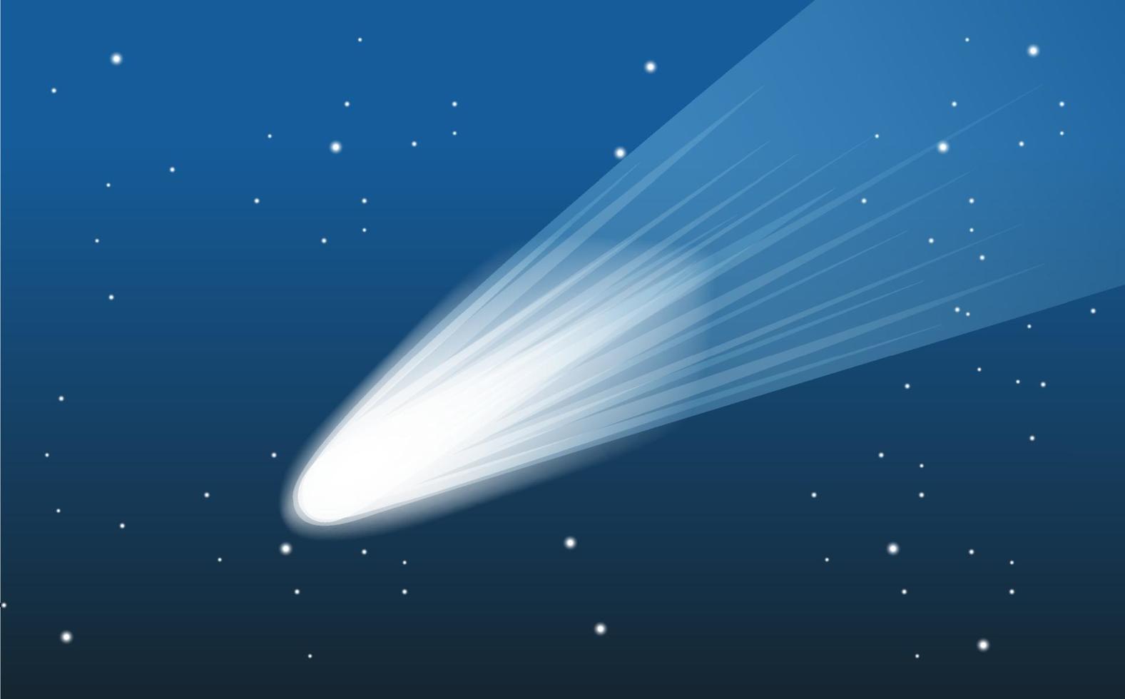 Asteroid falling in outer space vector