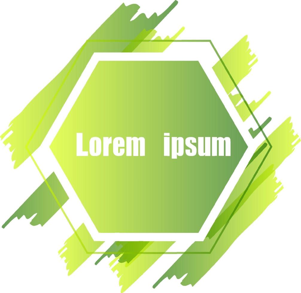 Hexagon green gradient abstract banner template vector