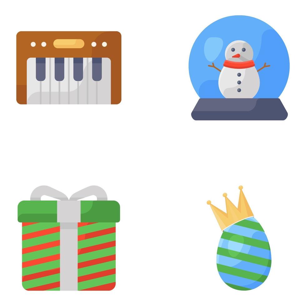 Easter, Christmas and Halloween icon set vector