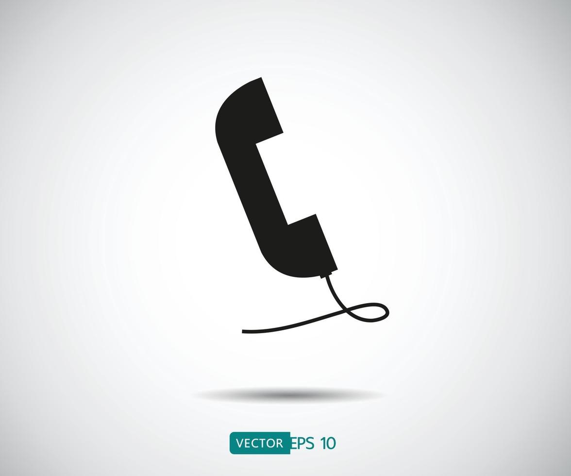 Phone Call vector icon. Style is flat rounded symbol, gray color, rounded angles, logo illustration