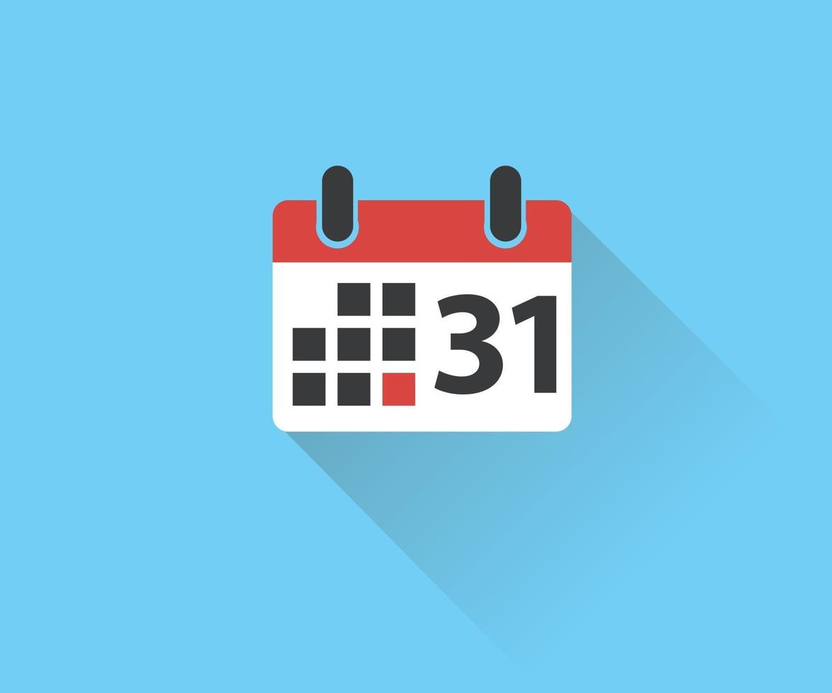 Calendar Icon, logo flat eps. Vector illustration