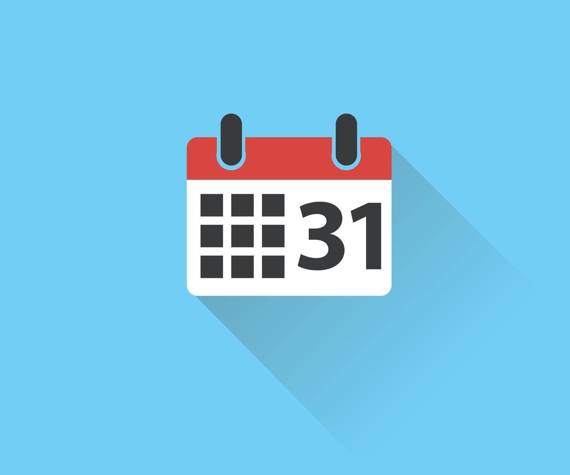 Calendar Icon, logo flat eps. Vector illustration